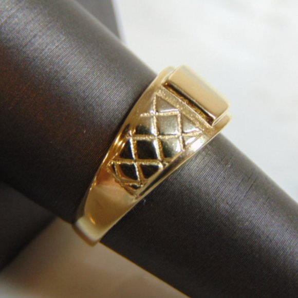 Mens Vintage Estate 14k Yellow Gold Ring 4.3g #E901 - Picture 2 of 4